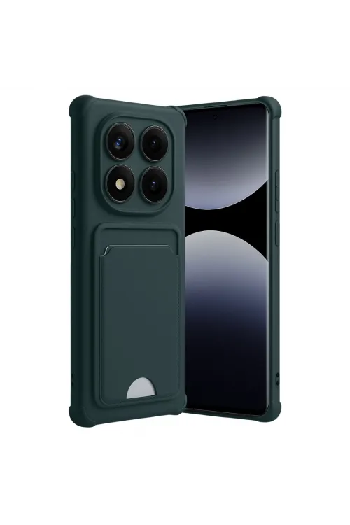 Xiaomi Redmi Note 14 Pro 4g Kelvin Kartvizitli Silikon - Koyu Yeşil