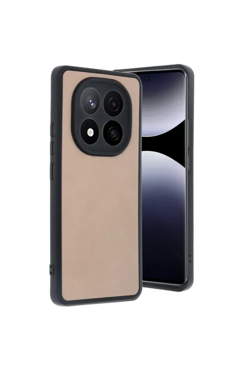 Xiaomi Redmi Note 14 Pro 4g Kılıf Aras Deri Kapak - Pudra