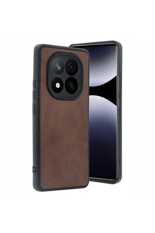 Xiaomi Redmi Note 14 Pro 4G Kılıf Aras Deri Kapak - Taba