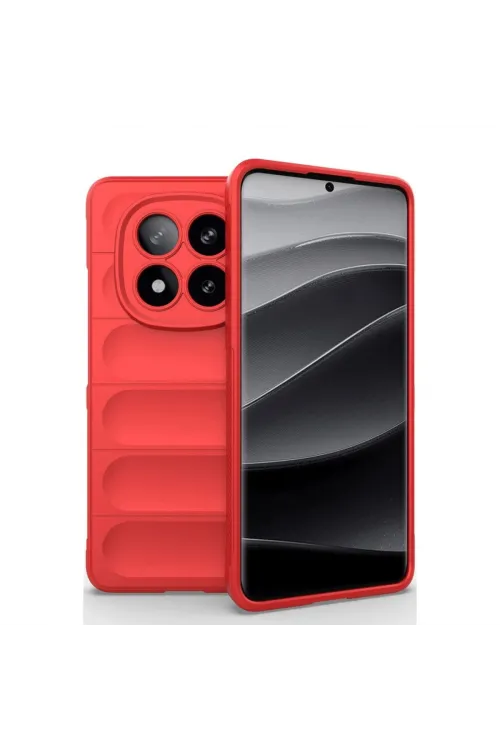 Xiaomi Redmi Note 14 Pro 4g Kılıf Optimum Silikon - Kırmızı