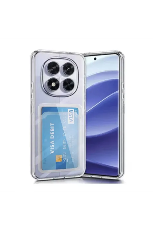 Xiaomi Redmi Note 14 Pro 5g Kılıf Kart Şeffaf Silikon - Şeffaf
