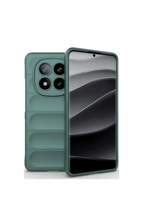 Xiaomi Redmi Note 14 Pro 5g Kılıf Optimum Silikon - Koyu Yeşil