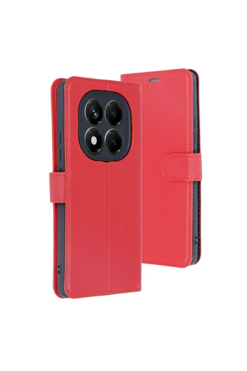 Xiaomi Redmi Note 14 Pro 5g Kılıf Trend S Plus Kapaklı Kılıf - Kırmızı