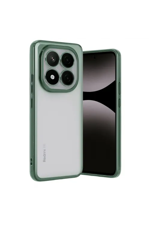 Xiaomi Redmi Note 14 Pro Plus Kılıf Razer Lensli Silikon - Yeşil