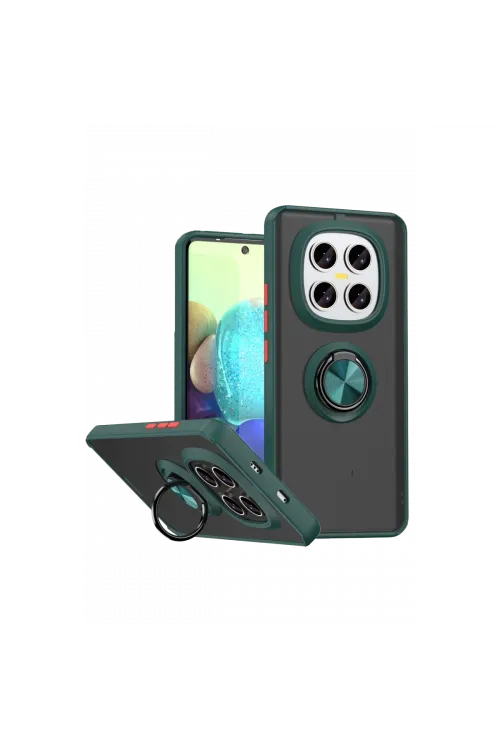 Xiaomi Redmi Note 15 4g Montreal Yüzüklü Silikon Kapak - Yeşil