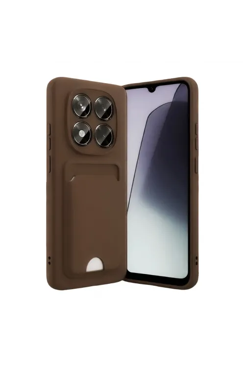 Xiaomi Redmi Note 15 Pro 5g Kelvin Kartvizitli Silikon - Kahverengi
