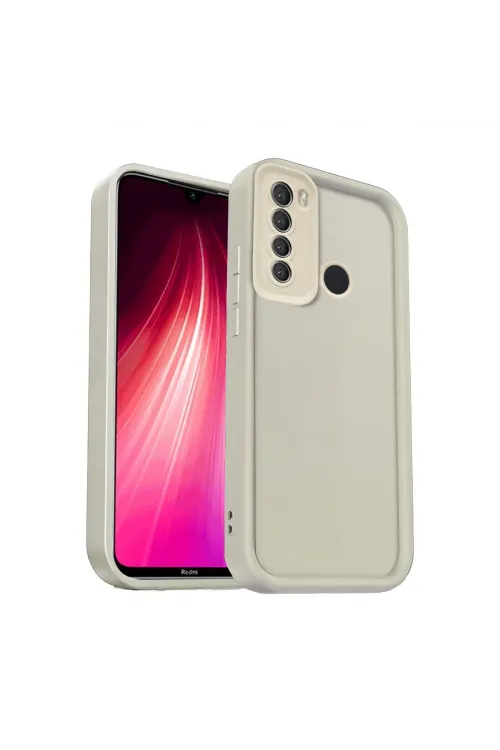 Xiaomi Redmi Note 8 Kılıf Viera Silikon - Krem