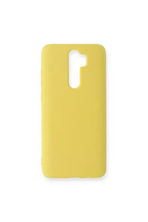 Xiaomi Redmi Note 8 Pro Kılıf Nano İçi Kadife Silikon - Sarı