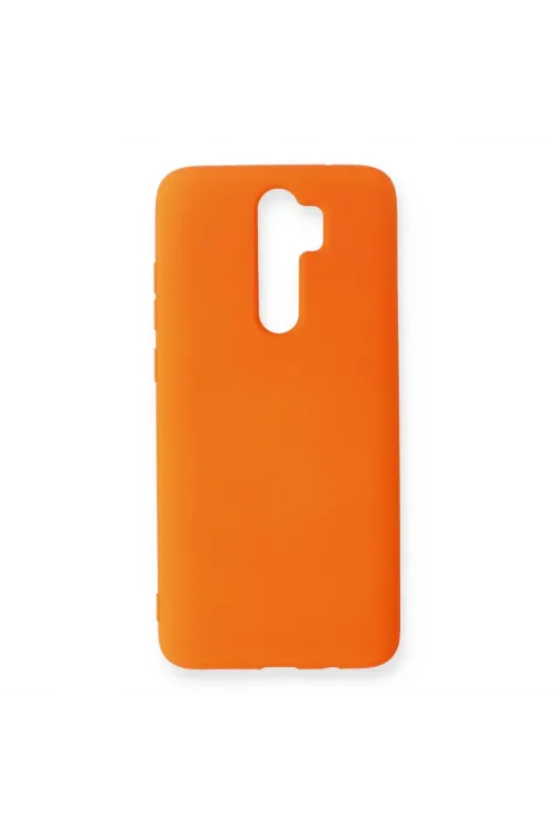 Xiaomi Redmi Note 8 Pro Kılıf Nano İçi Kadife Silikon - Turuncu