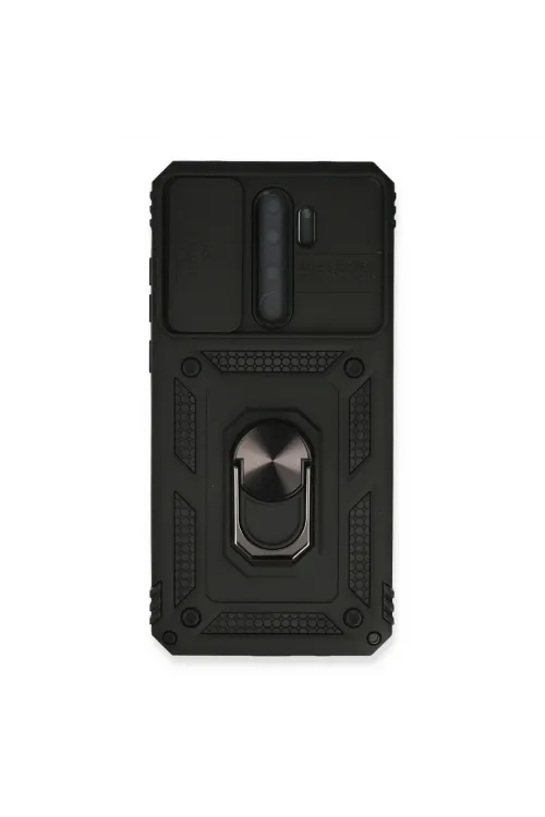 Xiaomi Redmi Note 8 Pro Kılıf Pars Lens Yüzüklü Silikon - Siyah