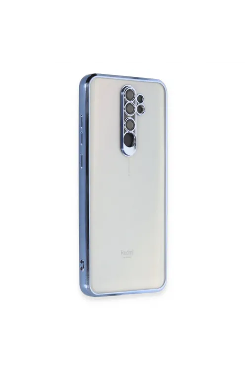 Xiaomi Redmi Note 8 Pro Kılıf Razer Lensli Silikon - Açık Mavi