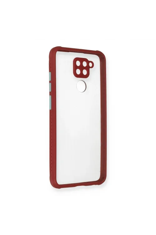 Xiaomi Redmi Note 9 Kılıf Miami Şeffaf Silikon - Fuşya
