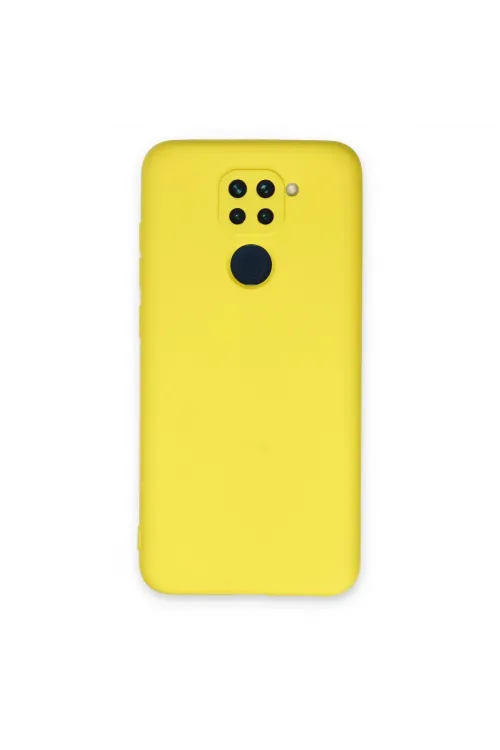 Xiaomi Redmi Note 9 Kılıf Nano İçi Kadife Silikon - Sarı