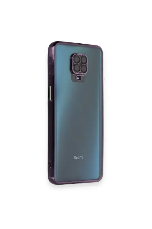 Xiaomi Redmi Note 9 Pro Kılıf Razer Lensli Silikon - Mor