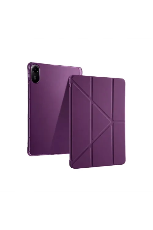 Xiaomi Redmi Pad 2 Kalemlikli Mars Tablet Kılıfı - Mürdüm