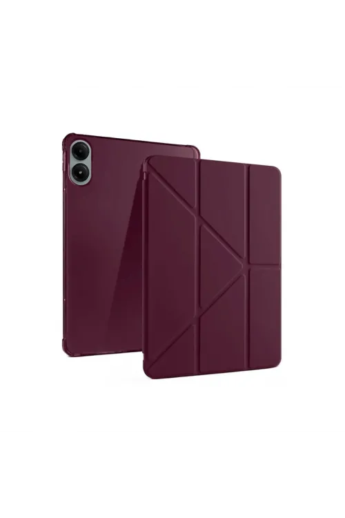 Xiaomi Redmi Pad Pro 12.1 Kılıf Kalemlikli Mars Tablet Kılıfı - Mürdüm