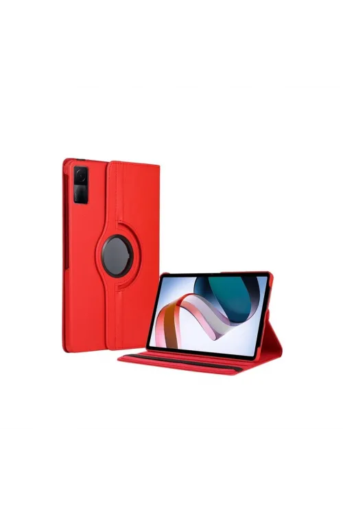 Xiaomi Redmi Pad Se 4g Kılıf 360 Tablet Deri Kılıf - Kırmızı