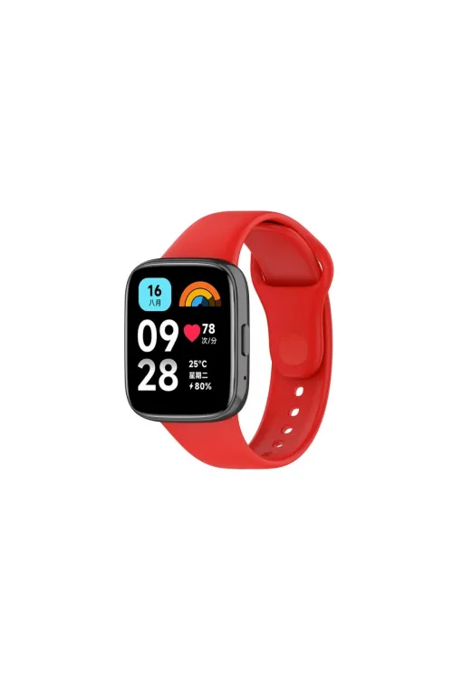 Xiaomi Redmi Watch 3 Active Klasik Kordon - Kırmızı
