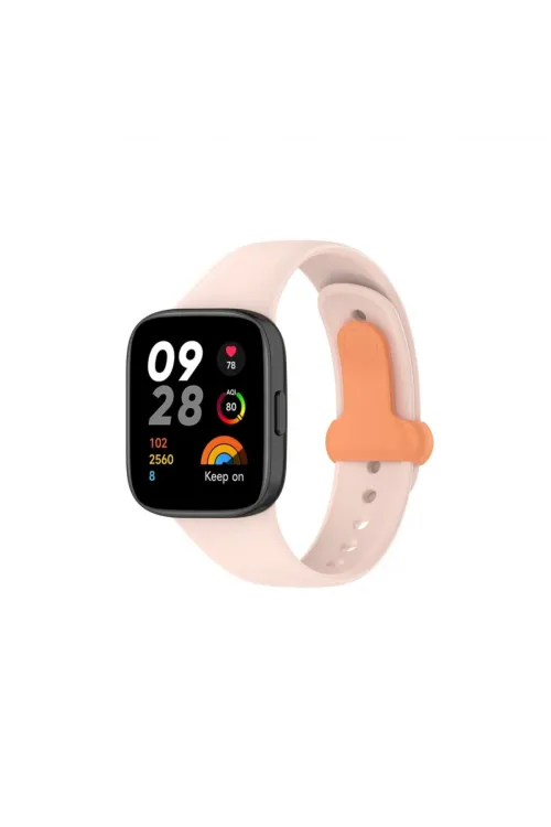 Xiaomi Redmi Watch 3 Origin Silikon Kordon (saat Değildir) - Pudra