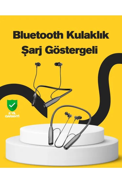 Y12 Bluetooth Boyun Bantlı Kulaklık – 100 Saat Pil, Bluetooth 5.3, Dokunmatik Kontrol