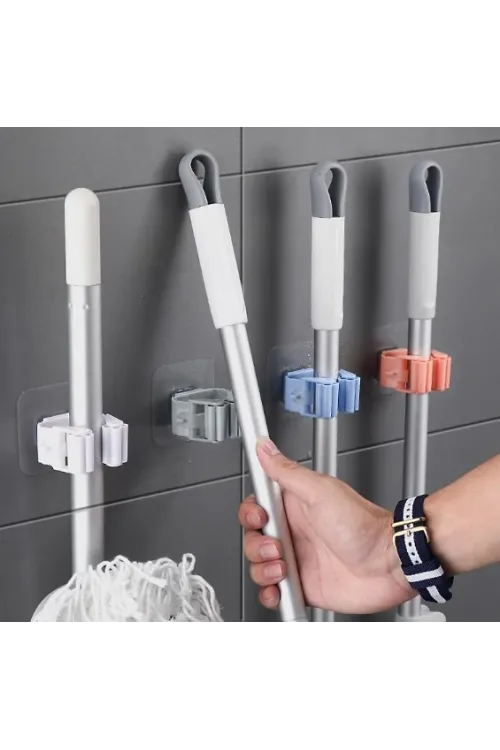 Yapışkanlı Mop Tutucu Seti 4 Adet