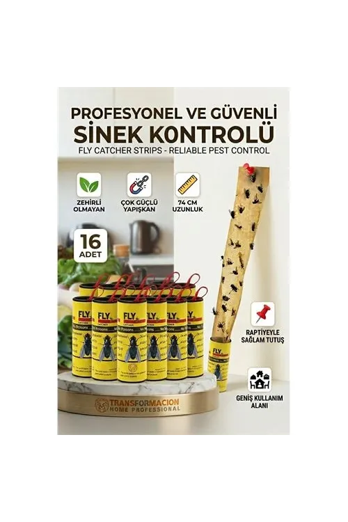Yapışkanlı Sinek Şeridi Sinek Kapanı 16 ADET 721534