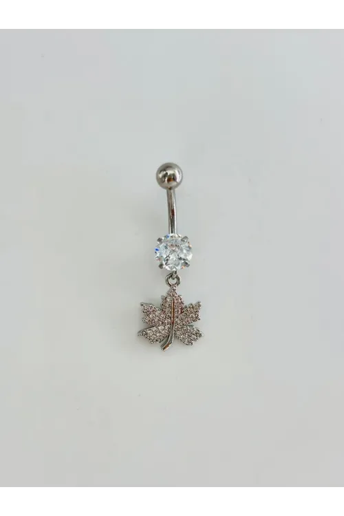 Yaprak Detaylı Göbek Piercing - Pg0158