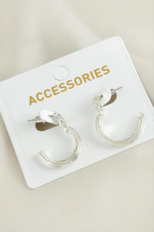 Yarım Halka Yeni Sezon Metal Küpe