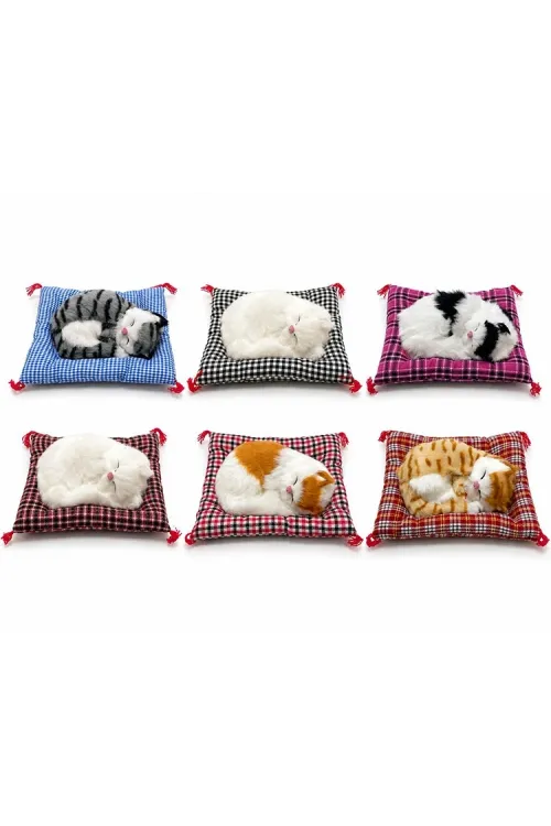 Yastıkta Uyuyan Kedi Sesli IEG24