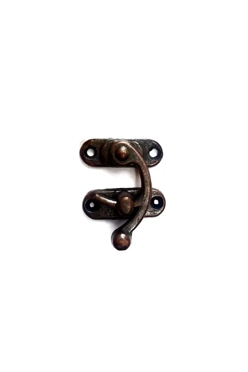Yay Gözü, Ahşap Kutu Klipsi - Küçük 28x33 mm, Antik, 1 Adet