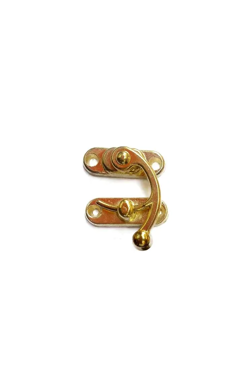 Yay Gözü, Ahşap Kutu Klipsi - Minik 20x24 mm, Sarı, 1 Adet