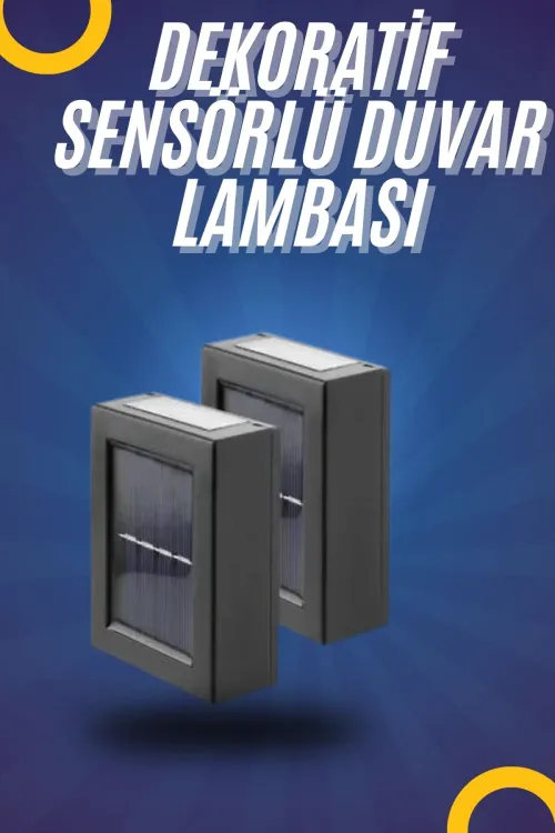 Yeni Model Solar Çift Taraflı Duvar Lambası Dekoratif Duvar Lambası