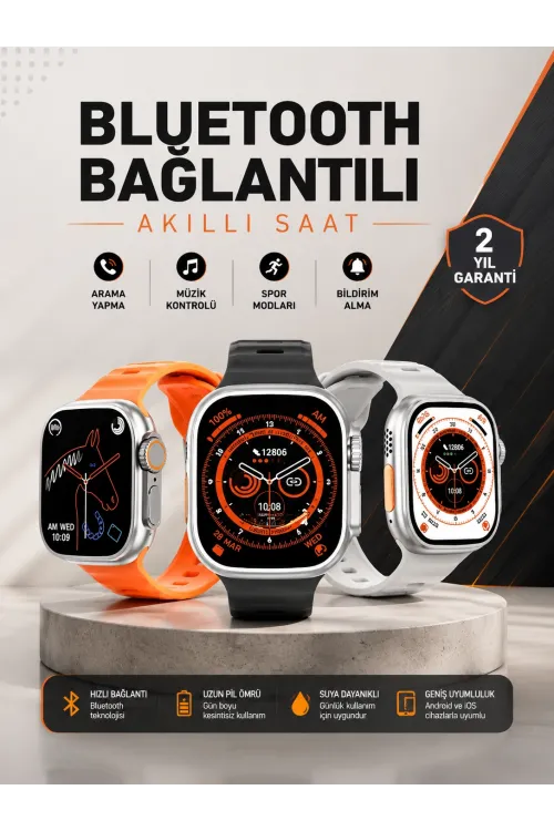 Yeni Nesil Akıllı Saat Adımsayar, Gps, Nabız Ölçer, Uyku Ve Sağlık Takibi