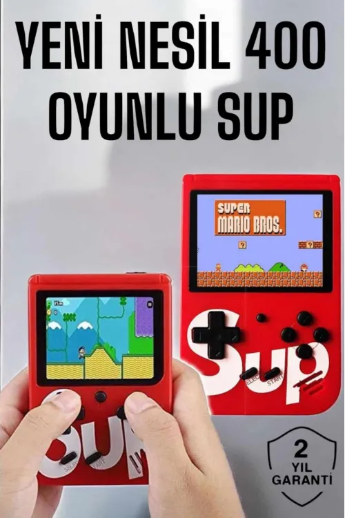 Yeni Nesil Çocuklara Özel Sup 400 Oyunlu Mini El Konsolu