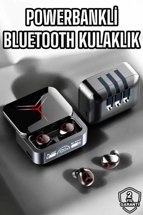Yeni Nesil Powerbankli Bluetooth Bağlantılı Kablosuz Kulaklık