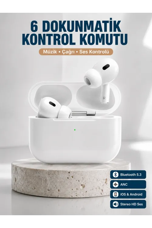 Yeni Nesil Pro Bluetooth Kulaklık Android Ve İos Uyumlu Dokunmatik Kontrol