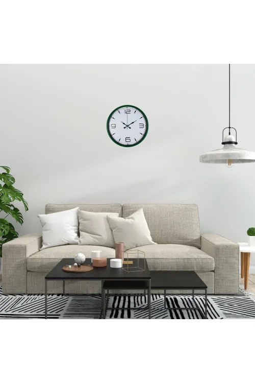 Yeşil Aura 36 Cm Standart Duvar Saati