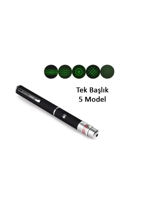 Yeşil Lazer Pointer 5000 Mw 15 Km Etkili (tek Başlık 5 Model)