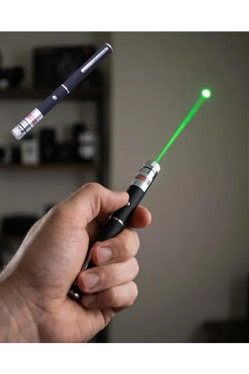 Yeşil Lazer Pointer Güçlü Işın Uzun Menzil Ve Kompakt Tasarım