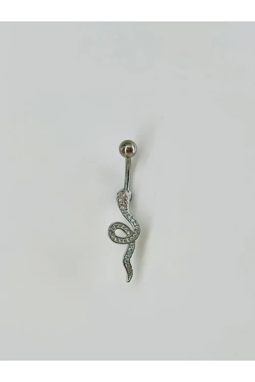 Yılan Detaylı Göbek Piercing - Pg0070