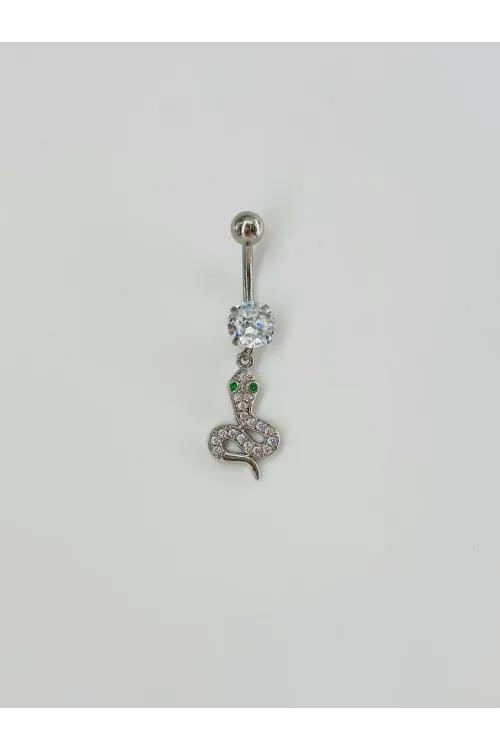 Yılan Detaylı Göbek Piercing - Pg0078