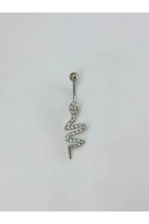 Yılan Detaylı Göbek Piercing - Pg0123