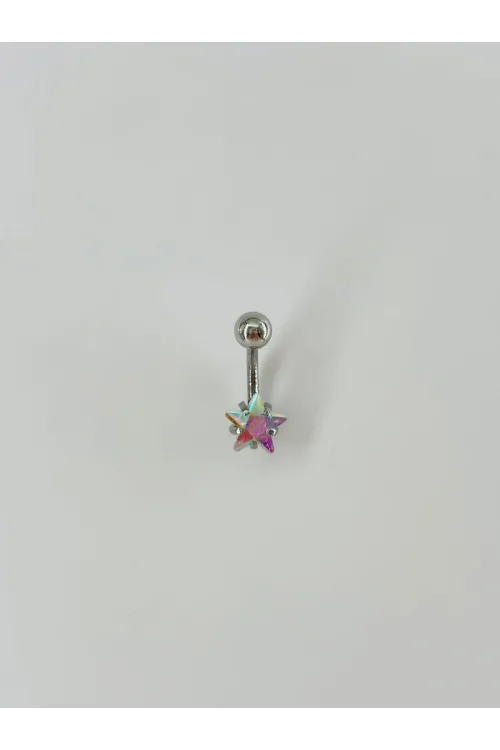 Yıldız Detaylı Göbek Piercing - Pg0014