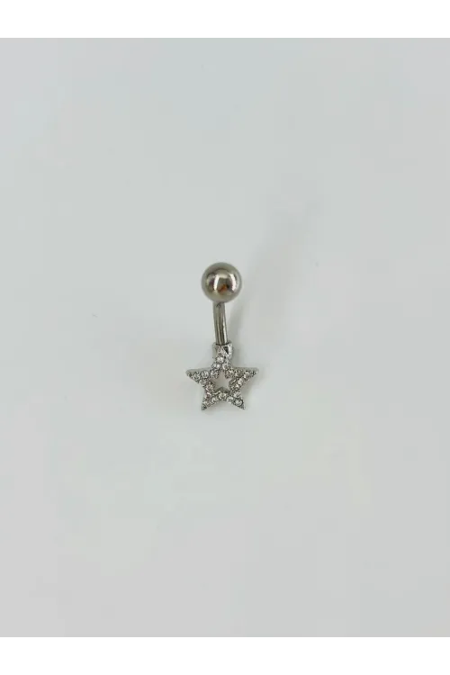 Yıldız Detaylı Göbek Piercing - Pg0083