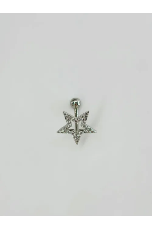 Yıldız Detaylı Göbek Piercing - Pg0101