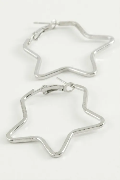 Yıldız Halka Küpe 6 cm
