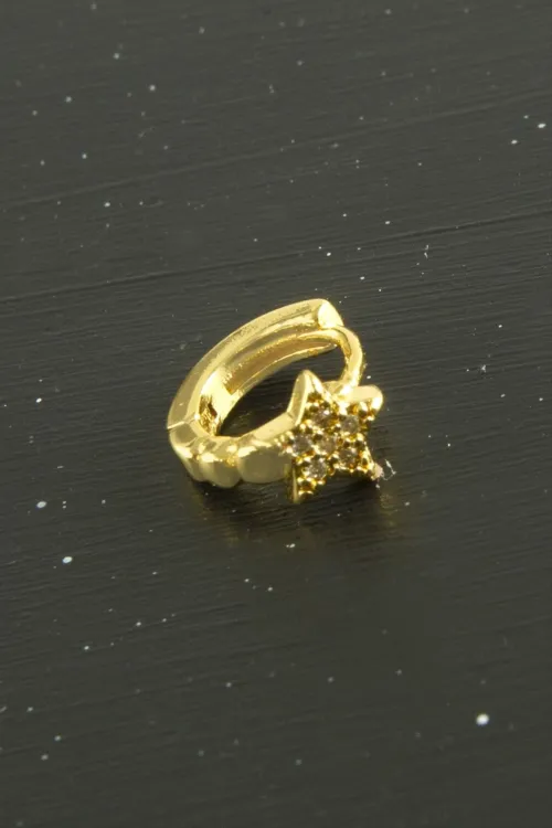 Yıldız Lüks Çelik Kulak Burun Piercing 1 Adet
