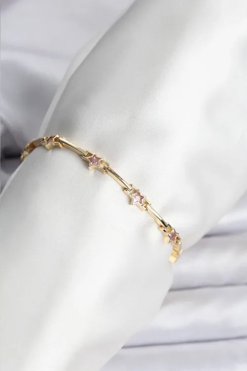 ietaks™ Yıldız Model Gold Renk Pirinç Bileklik
