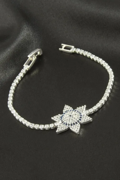 Yıldız Zirkon Taşlı Çocuk Bileklik 16 cm