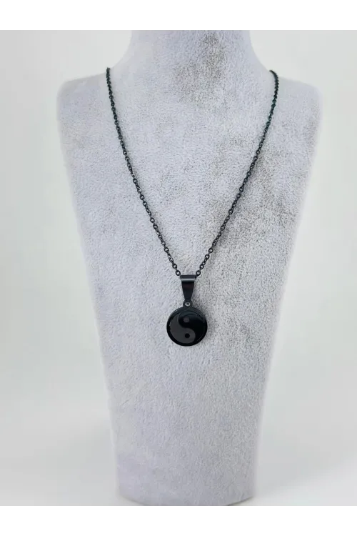 Yin-yang Çelik Erkek Kolye - Ekl0096